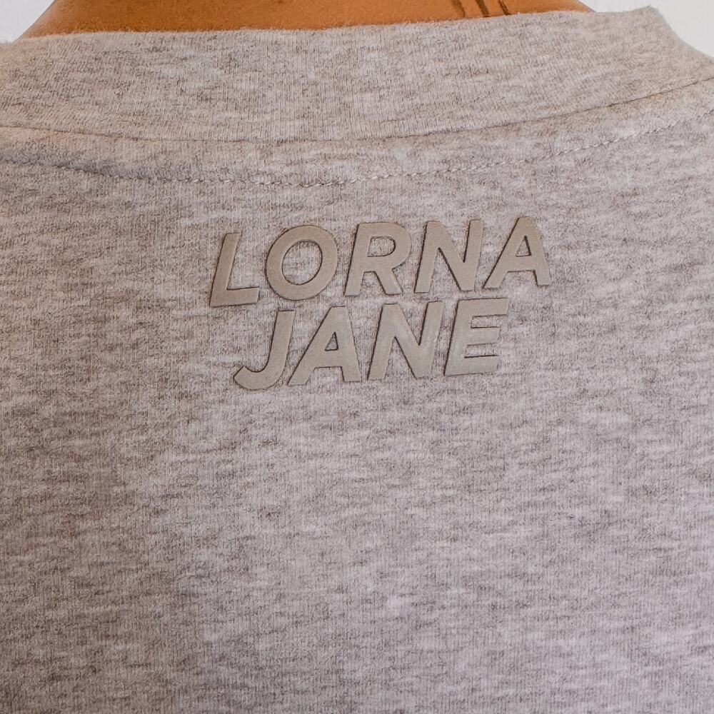Lorna Jane Throw Over Active Cropped Long Sleeve Top in Off White Marl - Small - Picture 3 of 12